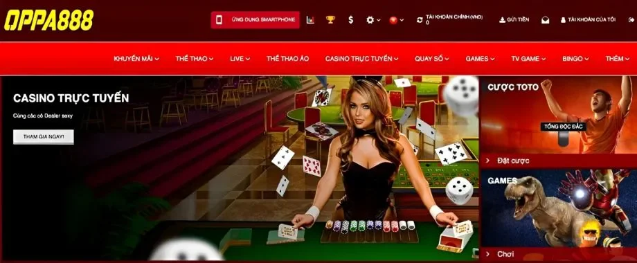 Casino là một trong những địa điểm hấp dẫn người chơi tại Oppa888